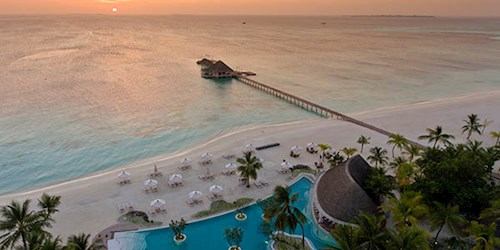 Kanuhura Maldives Sunset View Aerial