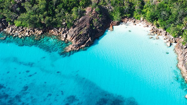 Curieuse island coast courtesy Raymond Sahuquet, Seychelles Tourist Board