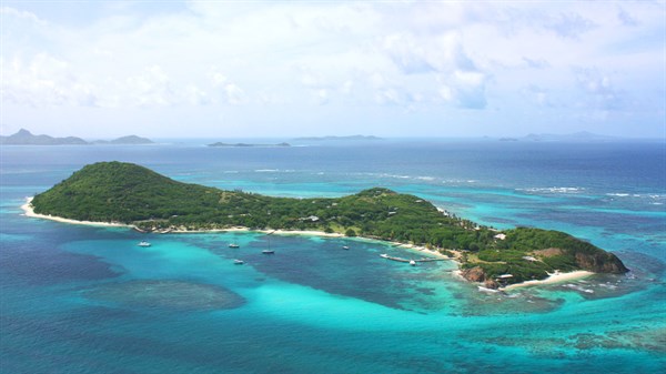 Aerial view of the island