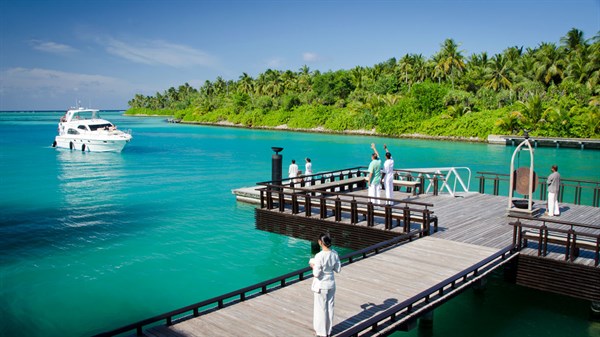 Arriving at One&Only Reethi Rah